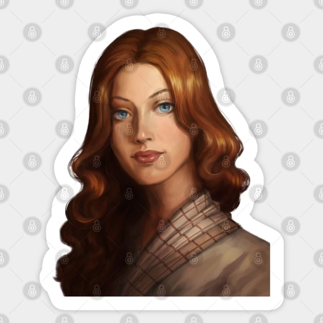 Patience Carew Sticker by Sarah Wallace Writer